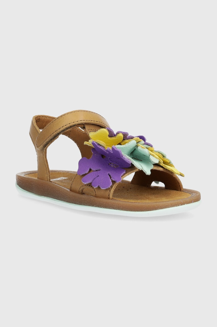 Παιδικά σανδάλια Camper K800582.25.27 καφέ SS24