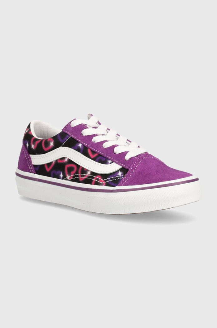 Dětské tenisky Vans přírodní kůže fialová VN0005WVBJD1