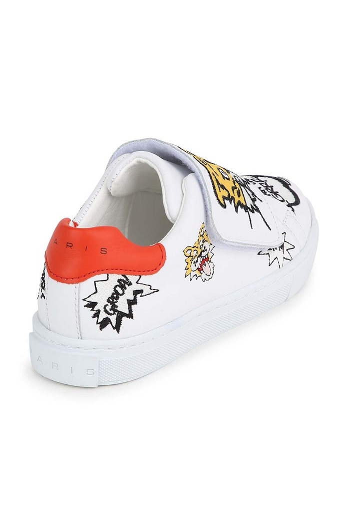 Dječaci Dječje kožne tenisice Kenzo Kids K60089. bijela