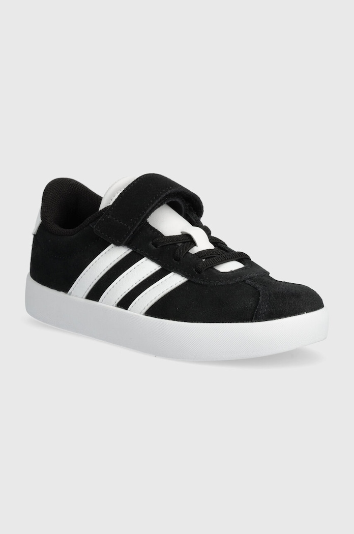 Dječje tenisice od brušene kože adidas VL COURT 3.0 EL C imitacija zrnate kože crna ID9148