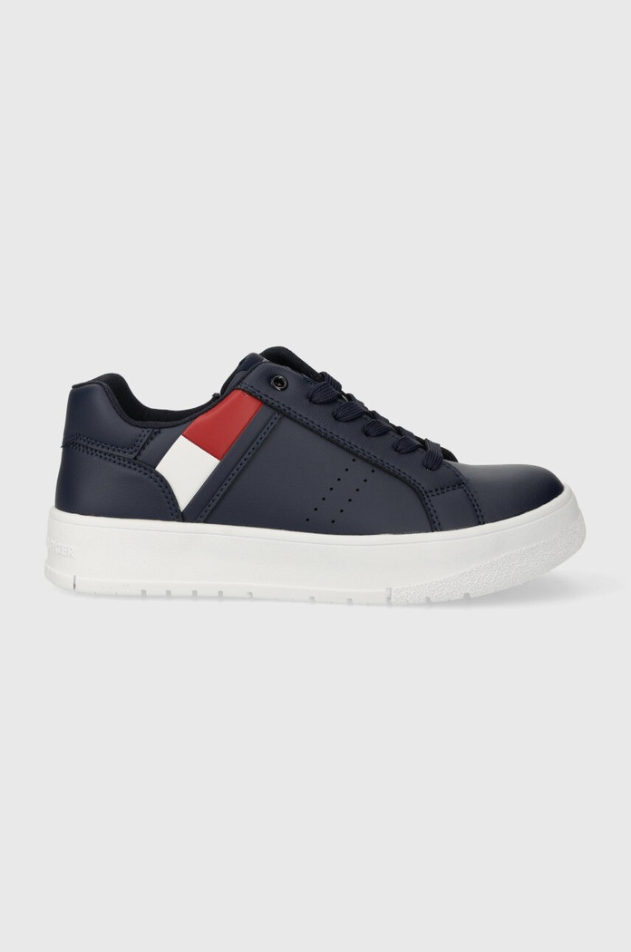 Tommy Hilfiger sneakersy dziecięce imitacja skóry licowej niebieski T3X9.33356.35.41