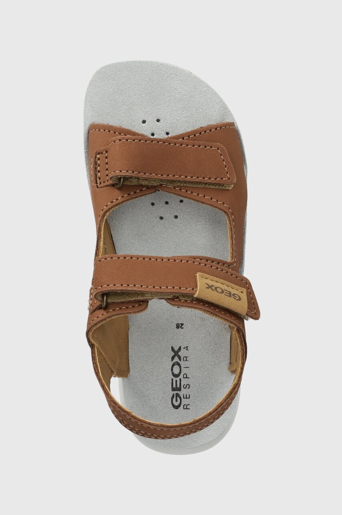 Geox sandały nubukowe dziecięce SANDAL LIGHTFLOPPY brązowy J45GQC.00032.28.35
