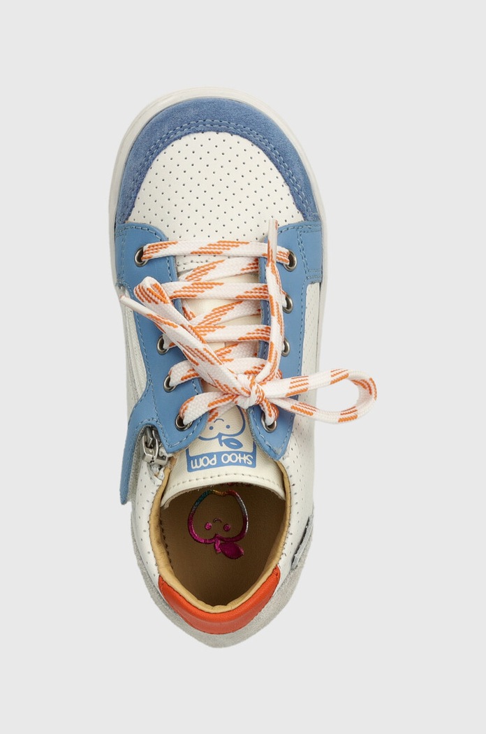 Shoo Pom sneakersy skórzane dziecięce BOUBA ZIP BOX niebieski Q4GRBI04.26.27