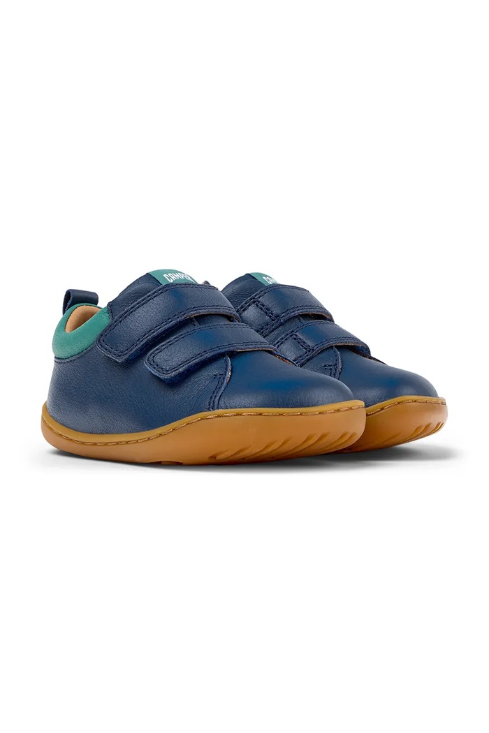 Detské kožené poltopánky Camper K800405 tmavomodrá SS26