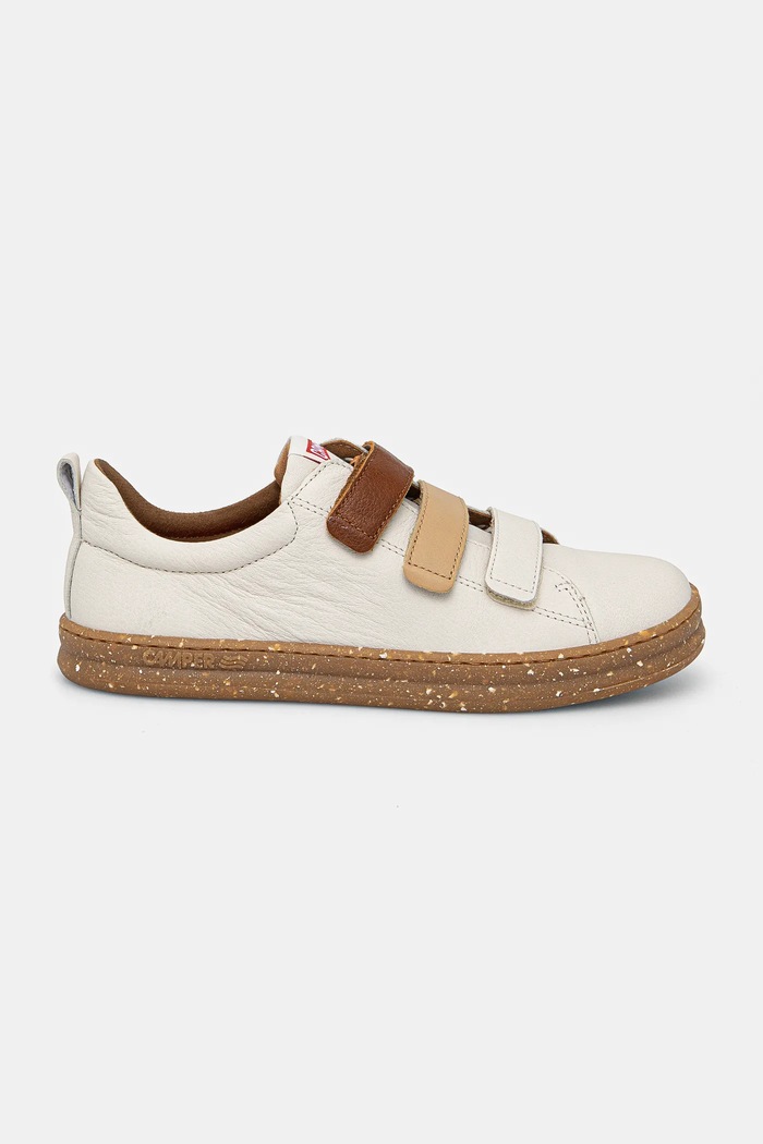 Camper sneakersy skórzane dziecięce K800513.28.34 beżowy SS25