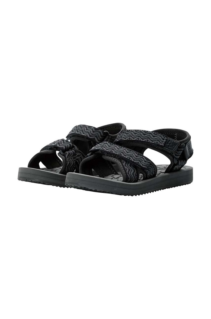 Παιδικά σανδάλια Jack Wolfskin ZULU απομίμηση λείου δέρματος μαύρο 4052971.26.33