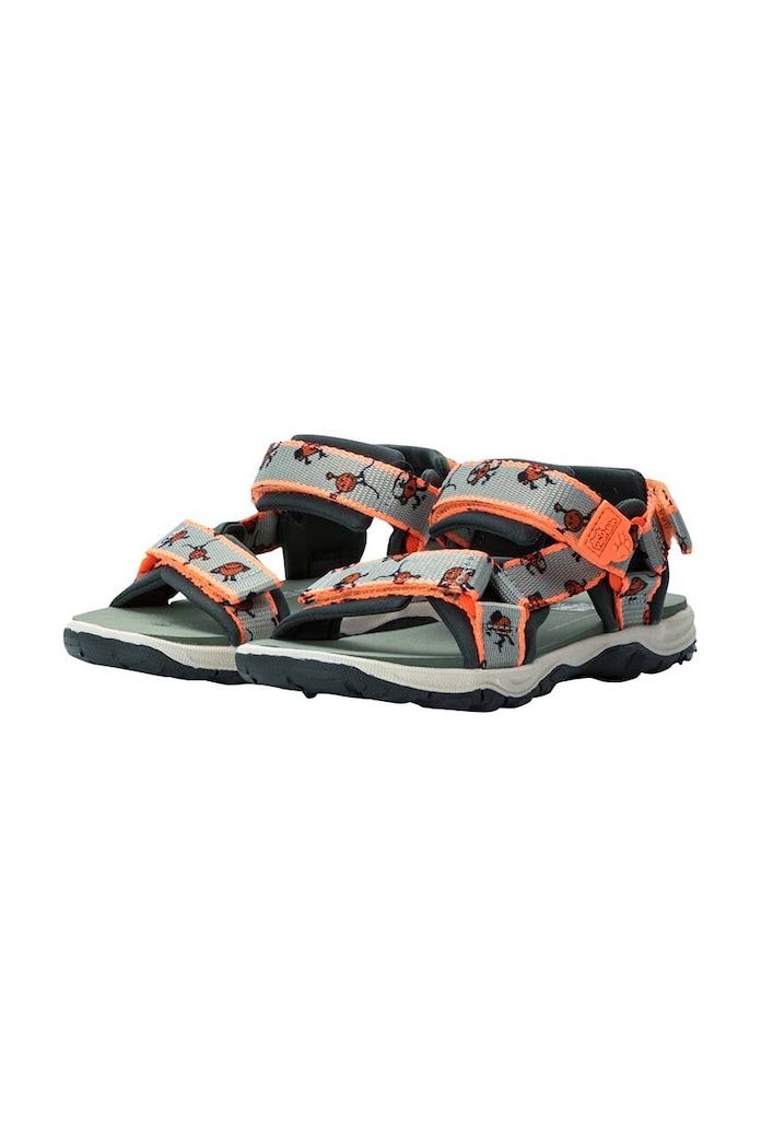 Detské sandále Jack Wolfskin SMILEYWORLD imitácia kože zelená 4062871.