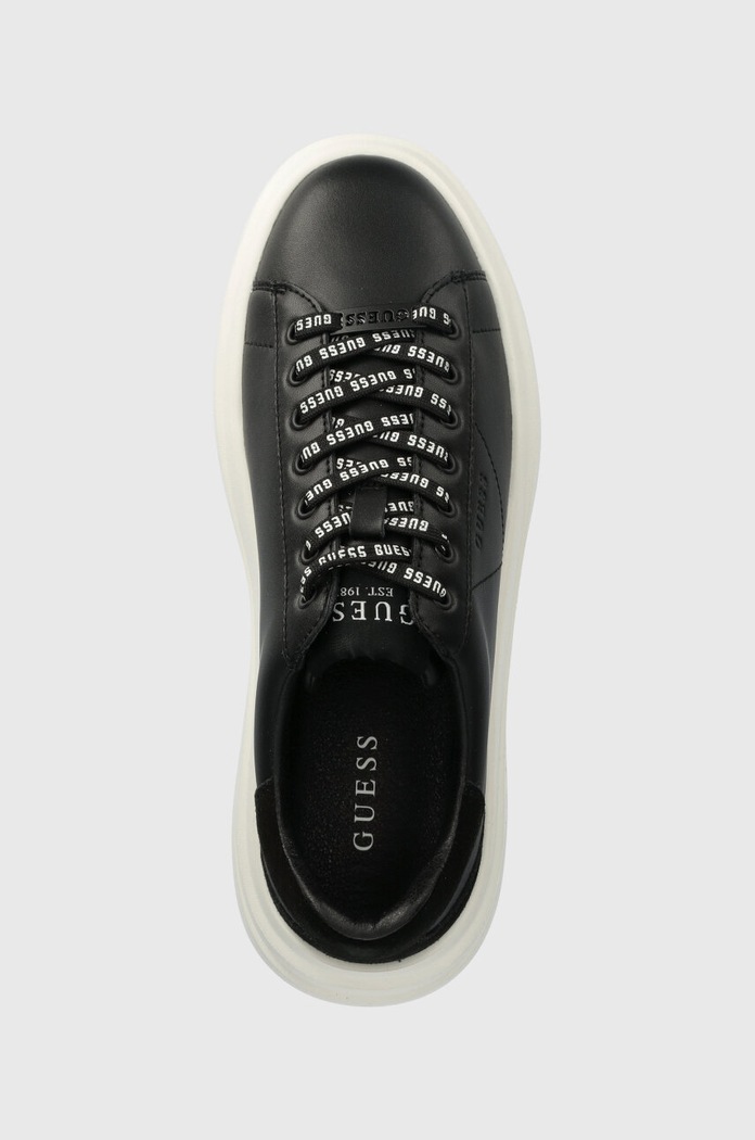 Usnjene superge Guess ELBA črna FMPVIB.SUE12.BLACK
