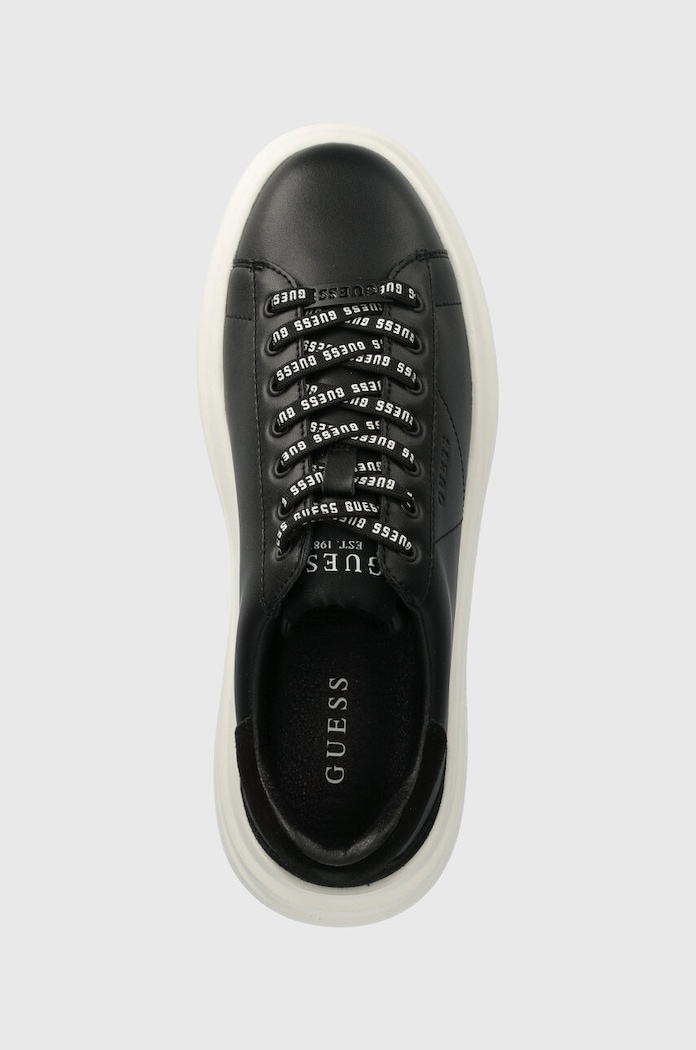 Usnjene superge Guess ELBA črna FMPVIB.SUE12.BLACK