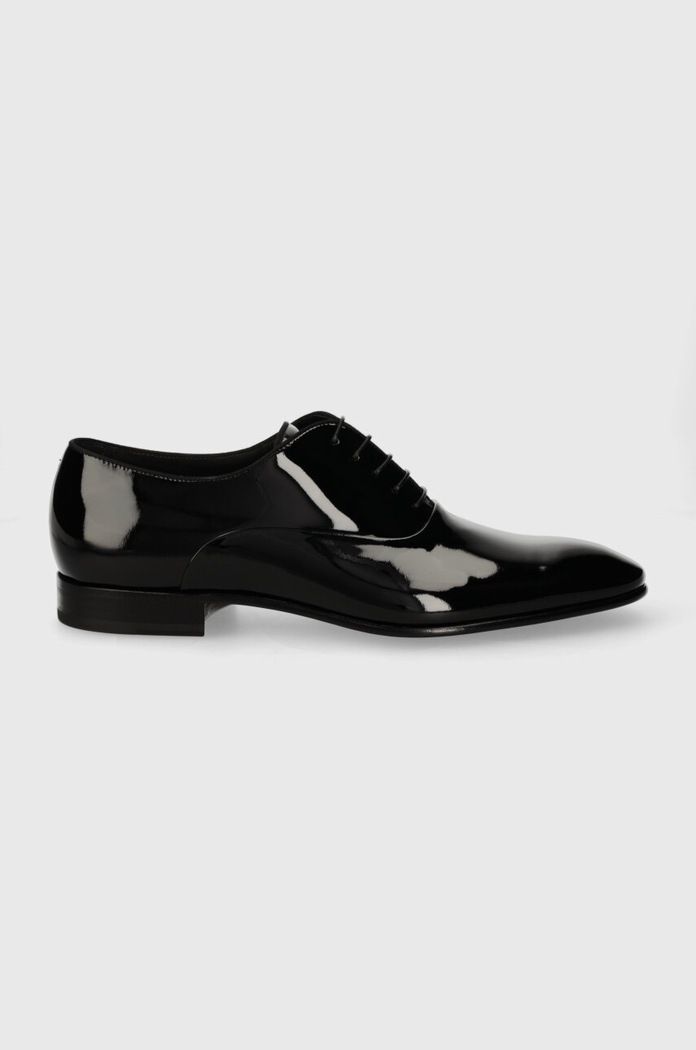 Kožené polobotky BOSS Evening přírodní kůže černá 50499833.001