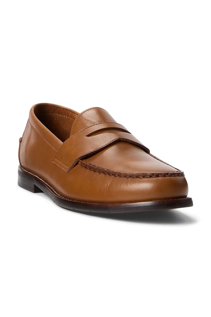 Δερμάτινα μοκασίνια Polo Ralph Lauren Alston Penny 803932221001.270 καφέ SS26