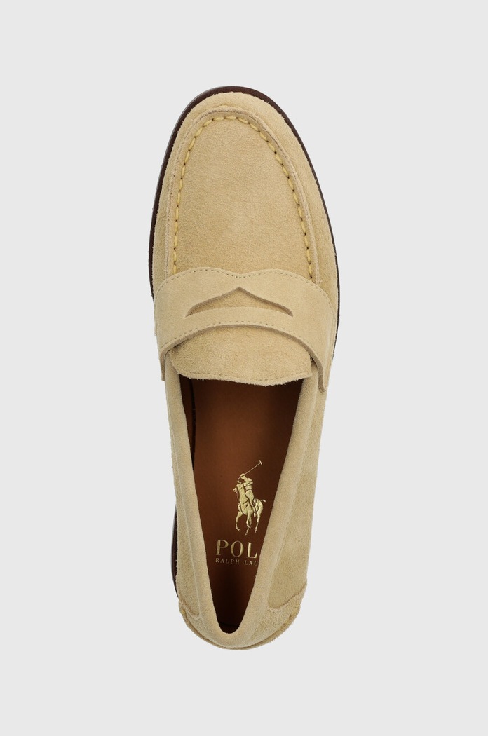 Polo Ralph Lauren velúr mokaszin Alston Penny bézs 803932222002.100