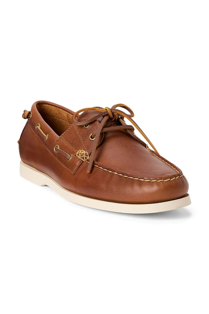 Polo Ralph Lauren mokasyny skórzane Merton Boat 803932996002.270 brązowy SS24