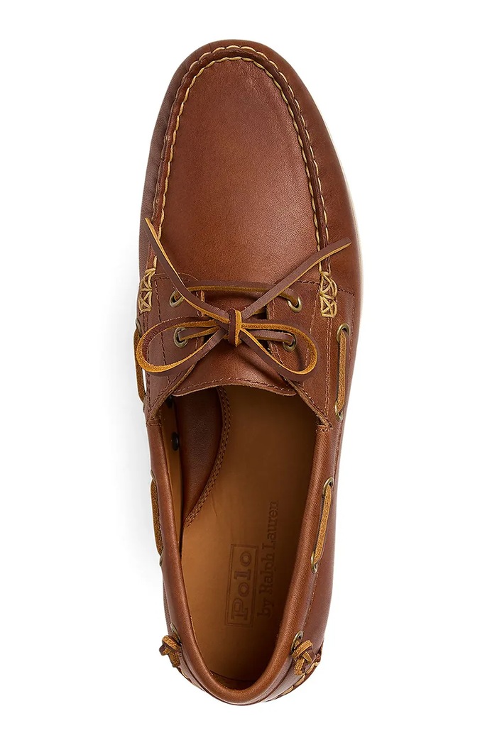 Obuwie Polo Ralph Lauren mokasyny skórzane Merton Boat 803932996002.270 brązowy