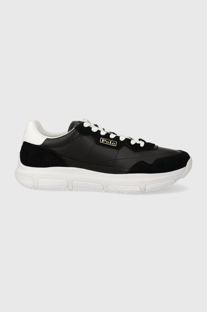 Kožne tenisice Polo Ralph Lauren Spa Racer100 brušena koža crna 809931239002.001