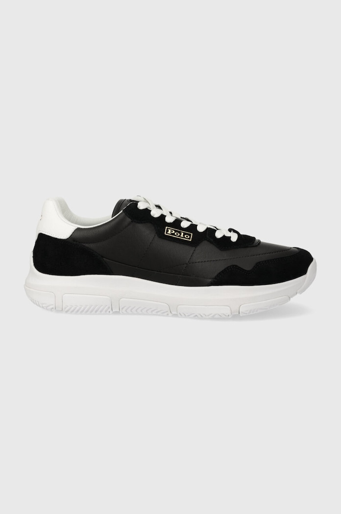 Kožne tenisice Polo Ralph Lauren Spa Racer100 brušena koža crna 809931239002.001