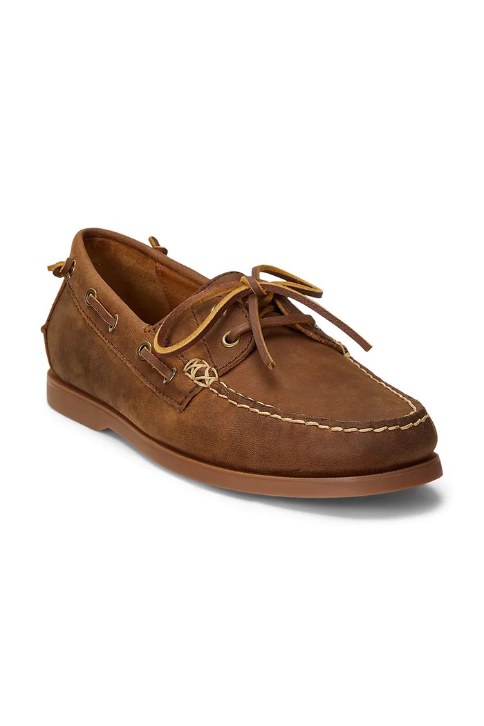 Polo Ralph Lauren mokasyny nubukowe Merton Boat 803932219002.200 brązowy SS26