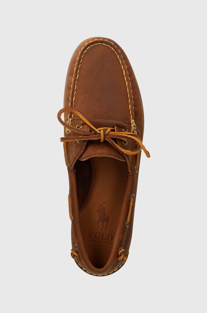 Polo Ralph Lauren mokasyny nubukowe Merton Boat brązowy 803932219002.200