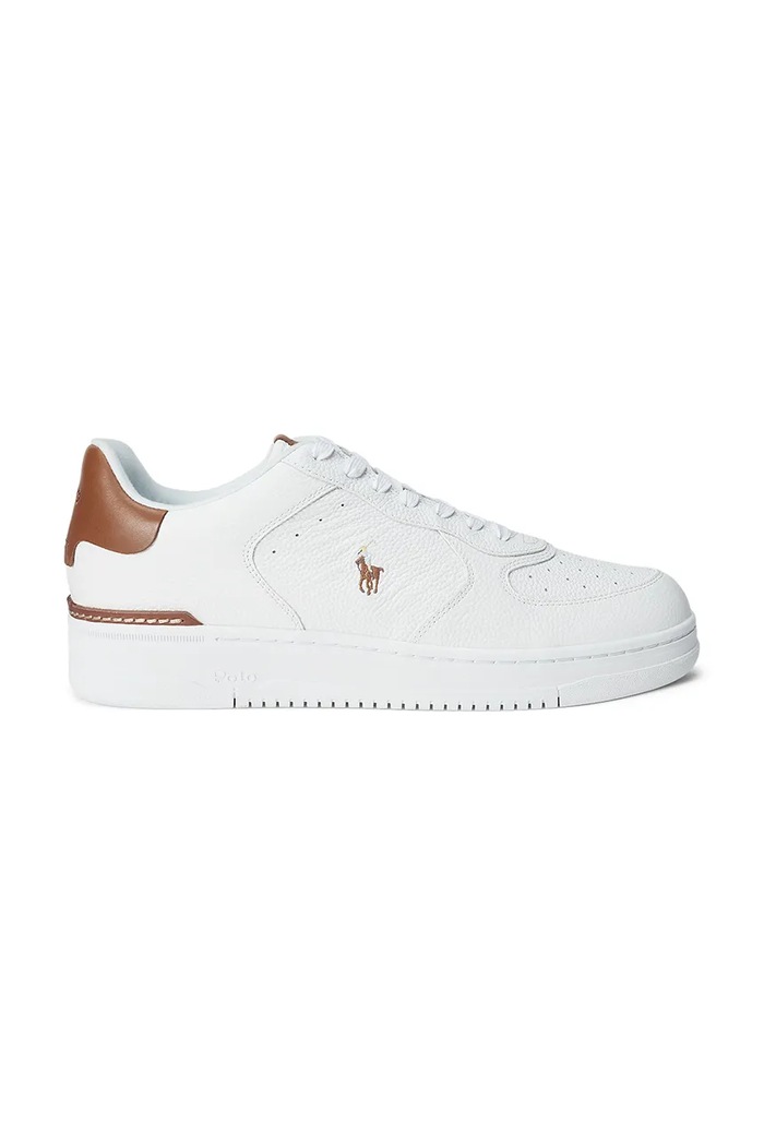 Polo Ralph Lauren sneakersy skórzane Masters Crt niska biały 809923071002.100