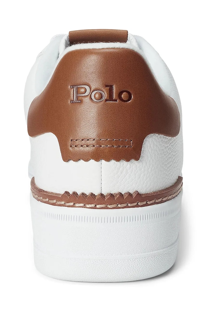 Usnjene superge Polo Ralph Lauren Masters Crt bela 809923071002.100