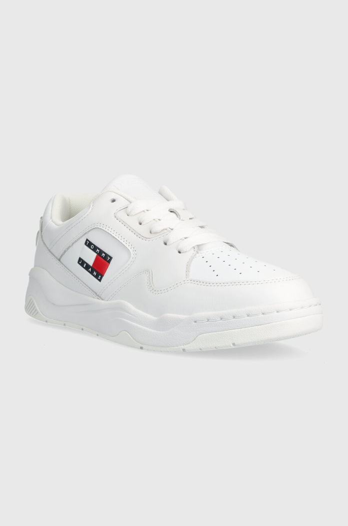 Tenisky Tommy Jeans TJM LEATHER OUTSOLE COLOR EM0EM01350 bílá SS24