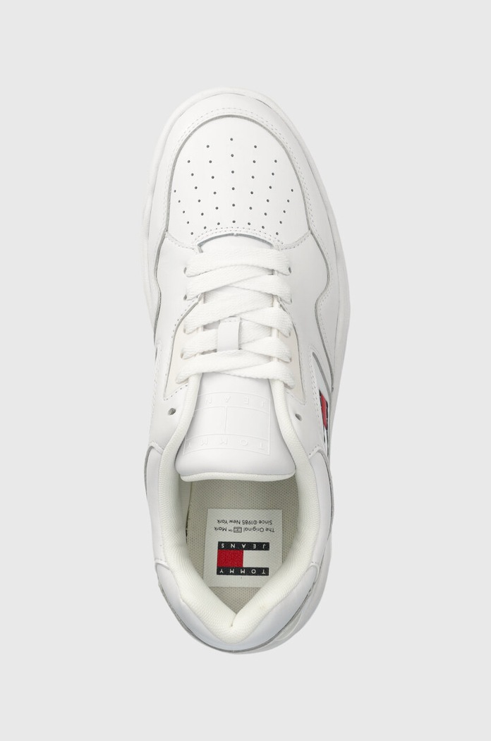 Tenisky Tommy Jeans TJM LEATHER OUTSOLE COLOR bílá EM0EM01350
