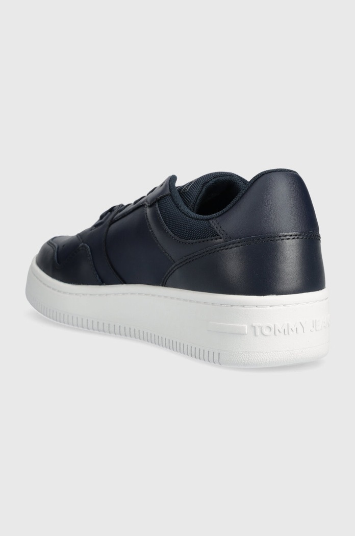 Obuwie Tommy Jeans sneakersy skórzane TJM RETRO BASKET ESS EM0EM01395 granatowy