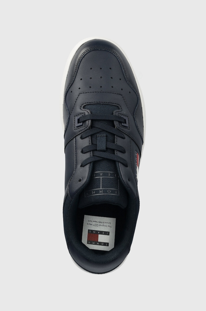 Tommy Jeans sneakersy skórzane TJM RETRO BASKET ESS granatowy EM0EM01395