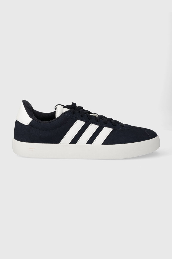 Semišové sneakers boty adidas COURT přírodní kůže námořnická modř ID6275