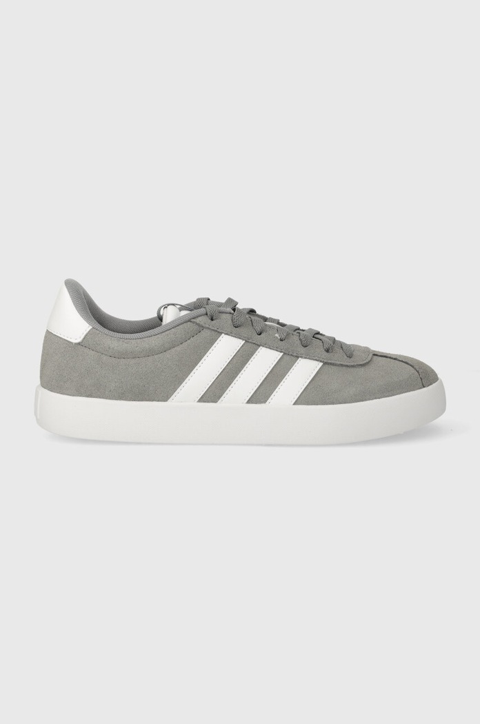 adidas sneakersy skórzane Vl Court skóra zamszowa szary ID6276