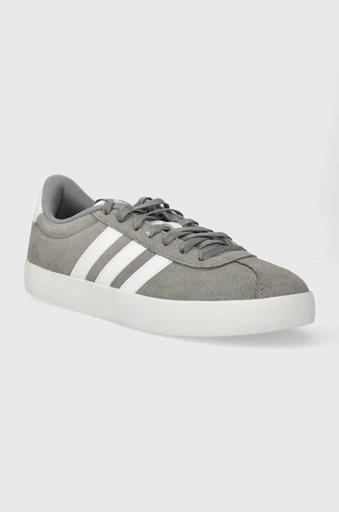 adidas sneakersy skórzane Vl Court ID6276 szary AW24