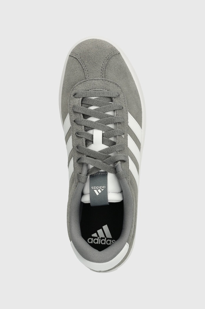 adidas sneakersy skórzane Vl Court szary ID6276