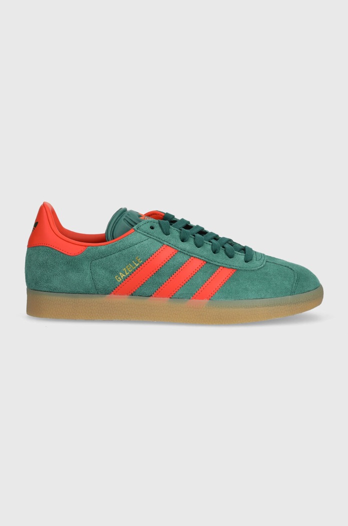 Tenisice od brušene kože adidas Originals Gazelle zrnata koža zelena IG6200