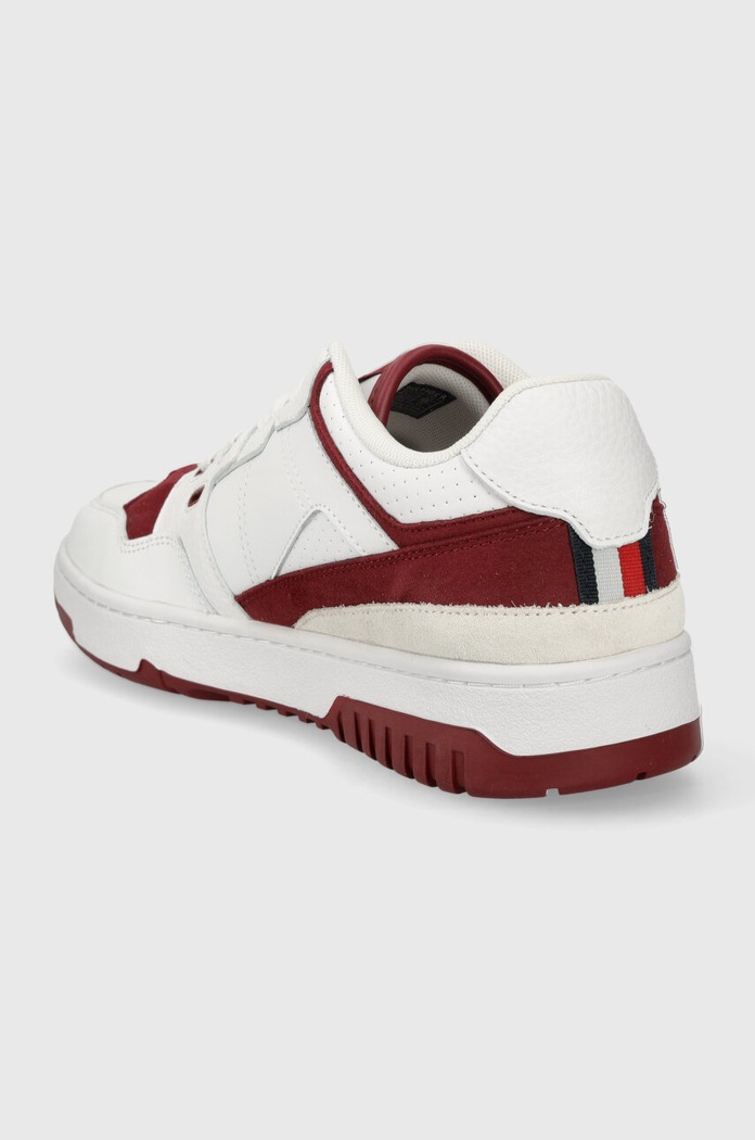 Cipők Tommy Hilfiger bőr sportcipő TH BASKET STREET LTH FM0FM04874 fehér