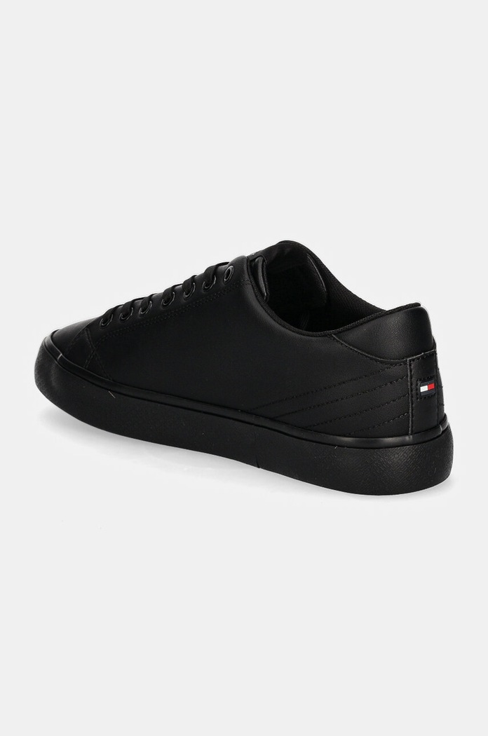Boty Kožené tenisky Tommy Hilfiger TH HI VULC CORE LOW LEATHER ESS FM0FM05041 černá