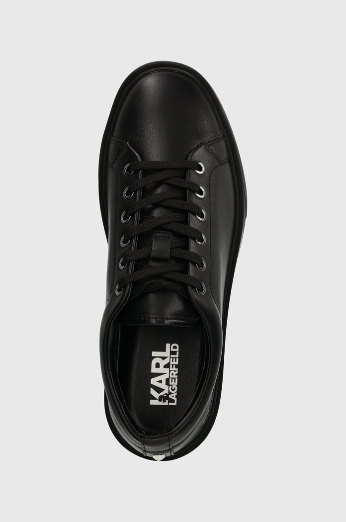 Karl Lagerfeld sneakersy skórzane FLINT czarny KL53320A.000