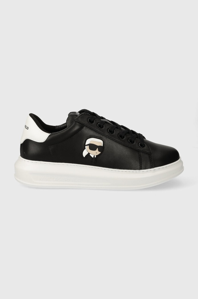 Kožené tenisky Karl Lagerfeld KAPRI MENS Planet friendly černá KL52530N.000