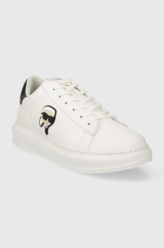 Usnjene superge Karl Lagerfeld KAPRI MENS KL52530N.011 bela SS24