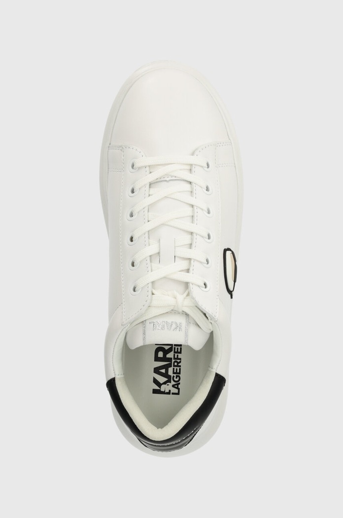 Usnjene superge Karl Lagerfeld KAPRI MENS bela KL52530N.011
