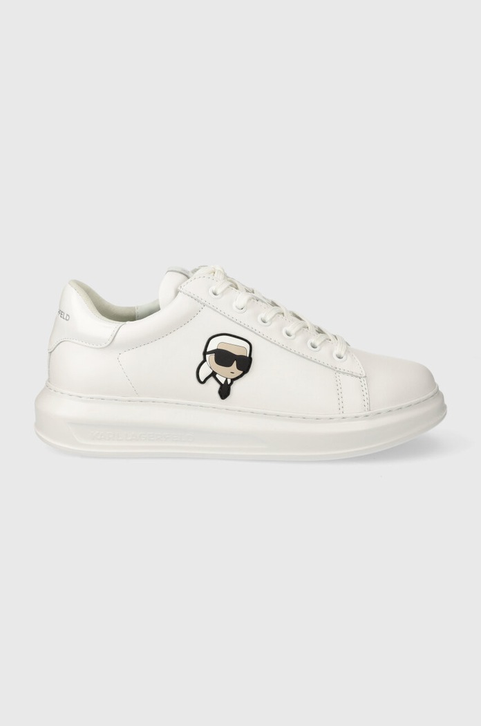 Kožené sneakers boty Karl Lagerfeld KAPRI MENS nízký bílá KL52530N.01W
