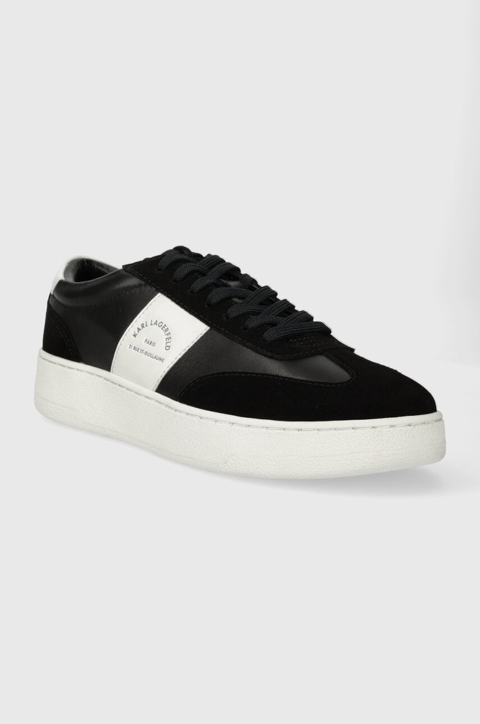 Karl Lagerfeld bőr sportcipő KOURT III KL51524.00W fekete SS24