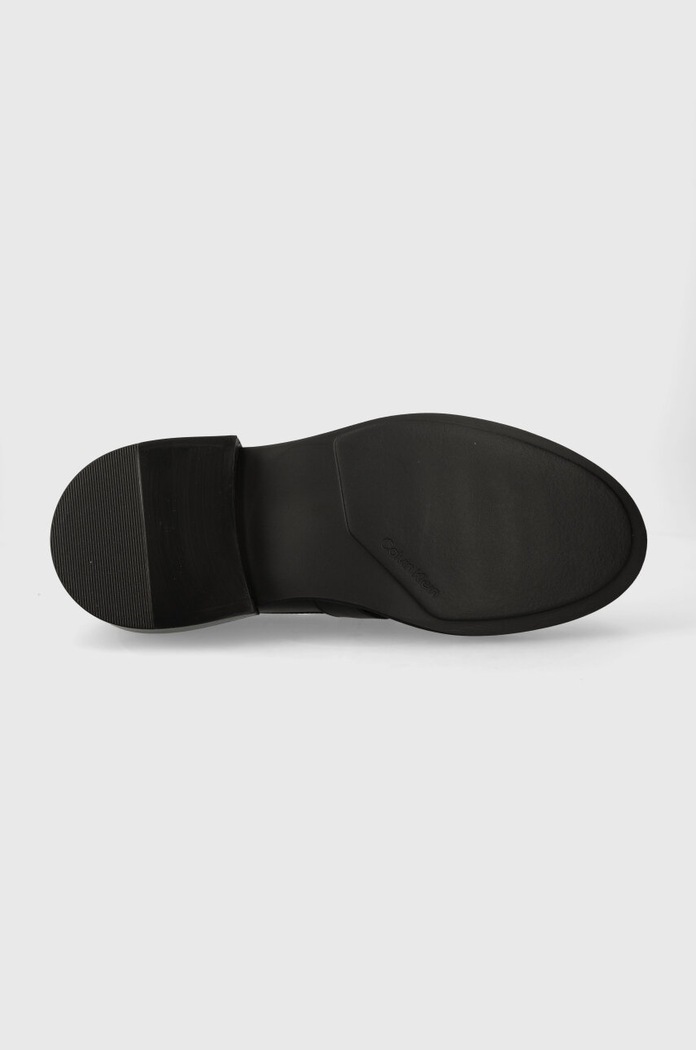 Kožené mokasíny Calvin Klein MOCCASIN W/ ICONIC PLAQUE HM0HM01452 čierna