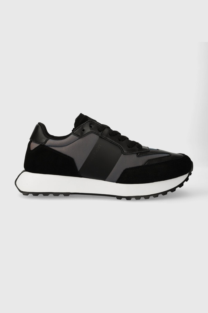 Calvin Klein sneakersy LOW TOP LACE UP PET tekstylny czarny HM0HM01346