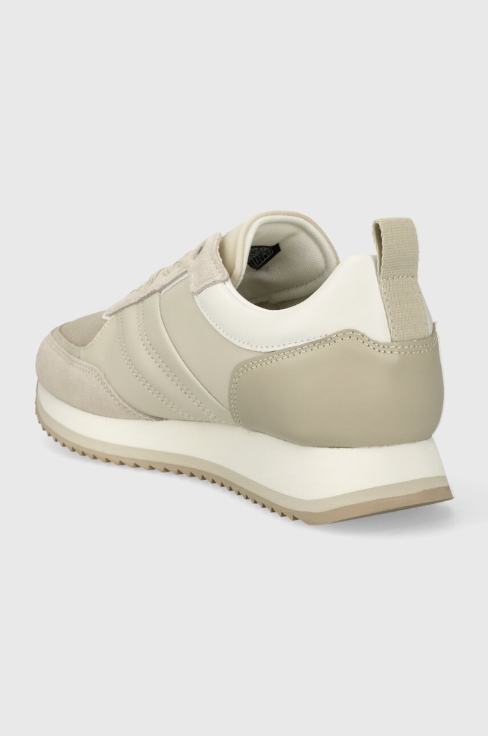 Cipők Calvin Klein bőr sportcipő LOW TOP LACE UP MIX HM0HM01280 bézs