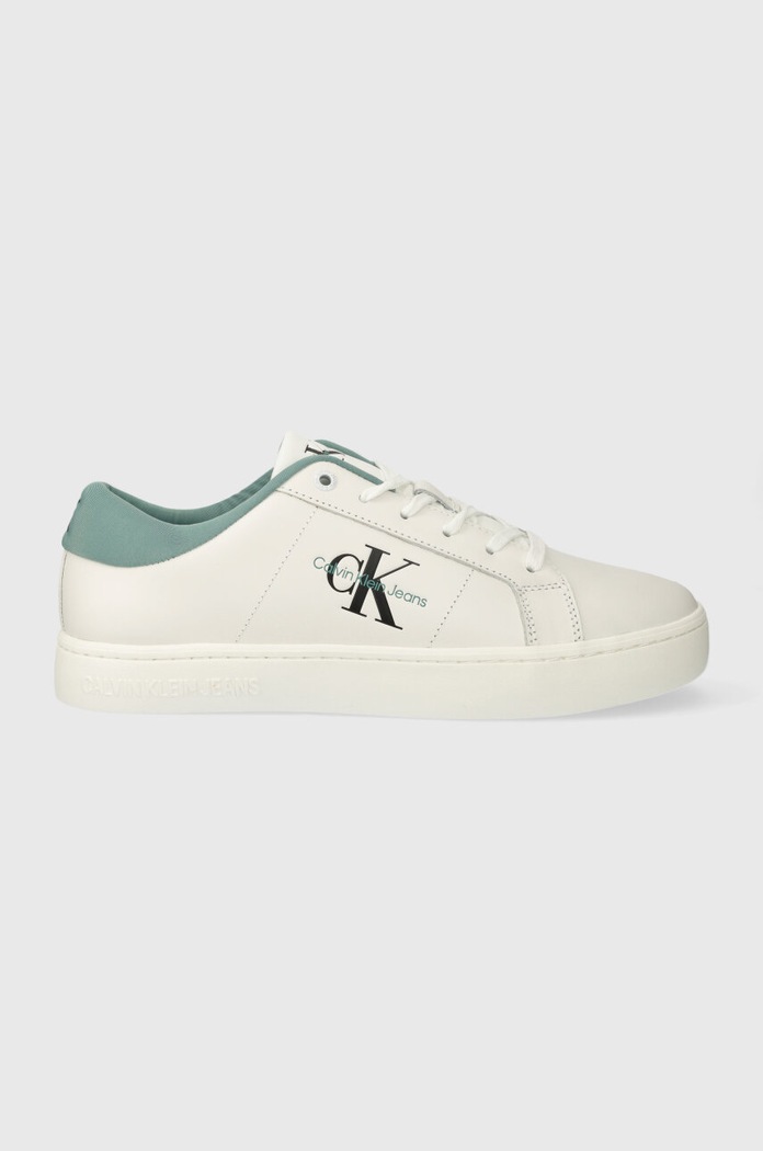 Calvin Klein Jeans sneakersy skórzane CLASSIC CUPSOLE LOW ML LTH Planet friendly biały YM0YM00864
