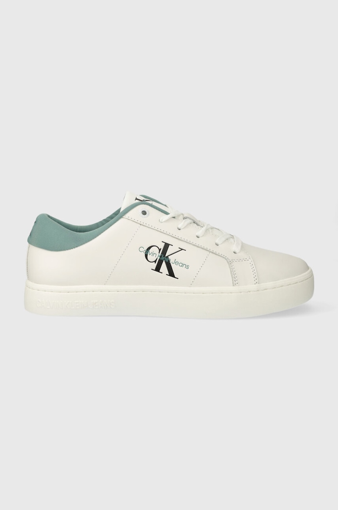 Calvin Klein Jeans sneakersy skórzane CLASSIC CUPSOLE LOW ML LTH Planet friendly biały YM0YM00864