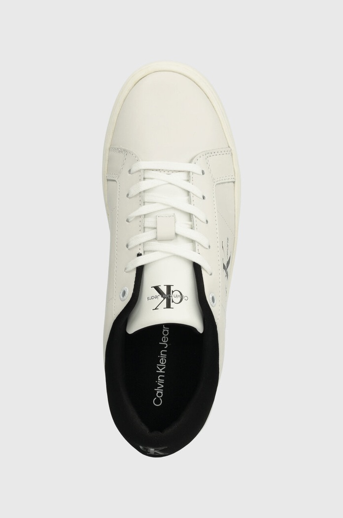 Obuwie Calvin Klein Jeans sneakersy skórzane CLASSIC CUPSOLE LOW ML LTH YM0YM00864 biały