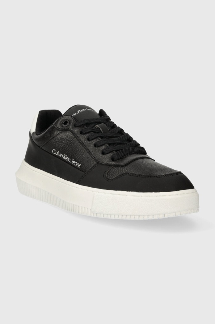 Calvin Klein Jeans sportcipő CHUNKY CUPSOLE LOW LTH IN SAT YM0YM00873 fekete SS24