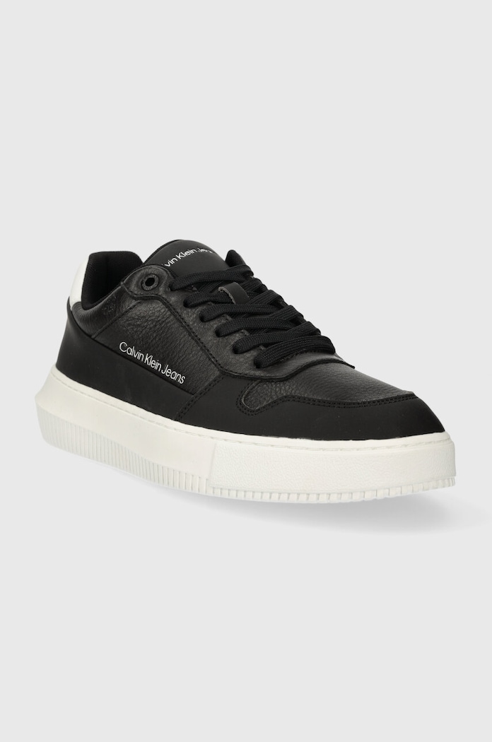 Calvin Klein Jeans sportcipő CHUNKY CUPSOLE LOW LTH IN SAT YM0YM00873 fekete SS24