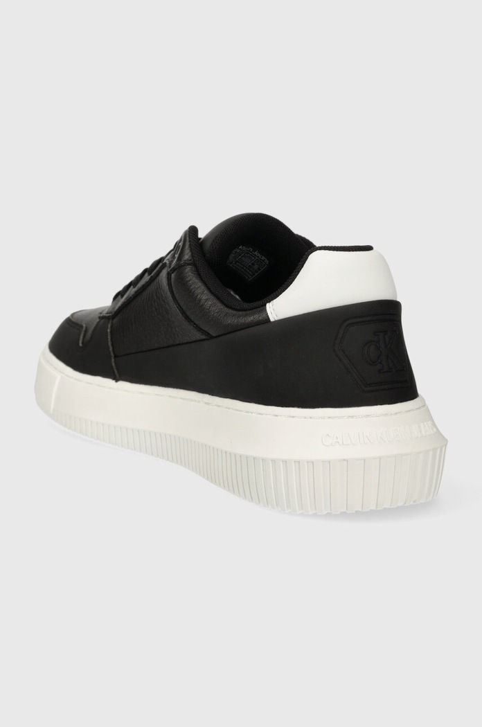 Cipők Calvin Klein Jeans sportcipő CHUNKY CUPSOLE LOW LTH IN SAT YM0YM00873 fekete